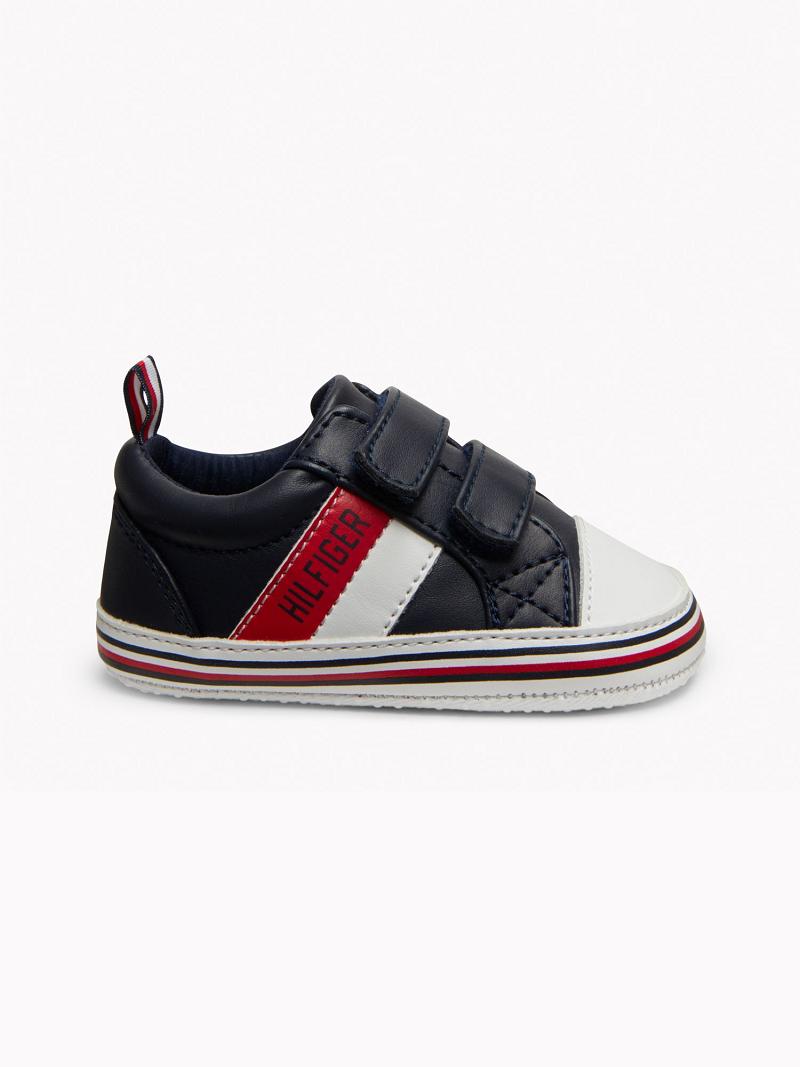 Fiú Tommy Hilfiger Babies' Signature Stripe Tornacipő Kék | HU 2318CTV